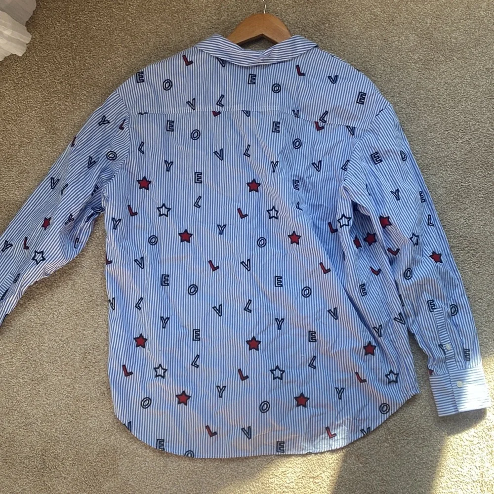 Boden pinstripe button down size 8 - Picture 4 of 5
